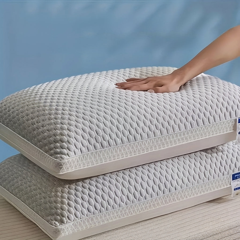 2er-Set atmungsaktive Nackenkissen mit Massageform und Reißverschluss für besseren Schlaf