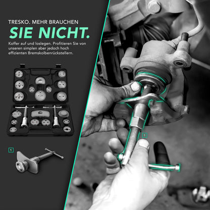 TRESKO Bremskolbenrücksteller Set 23-teilig inkl. Handschuhe - FUXLShop