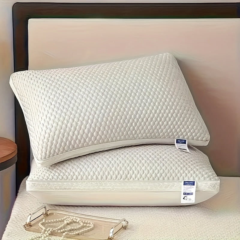 2er-Set atmungsaktive Nackenkissen mit Massageform und Reißverschluss für besseren Schlaf