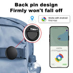 Schwarzer loshall ring mit rückstecknadel für sicheren halt kompatibel mit smart tracker android und find hub