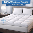 Matratzenauflage 10cm – Gesteppt, 1000GSM Mikrofaser, Maschinenwaschbar