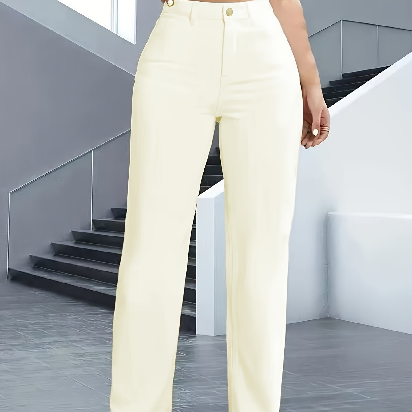 Damen Denim Jeans Weiß - Detailansicht Taschen