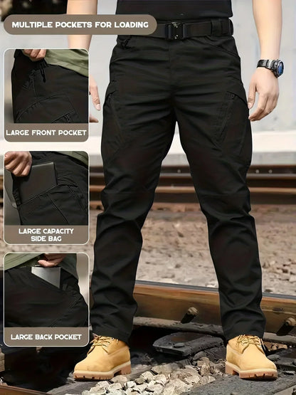 Herren Cargo Hose mit Multitaschen - Tactical Outdoor Arbeitshose - Ganzjahres Polyester - FUXLShop