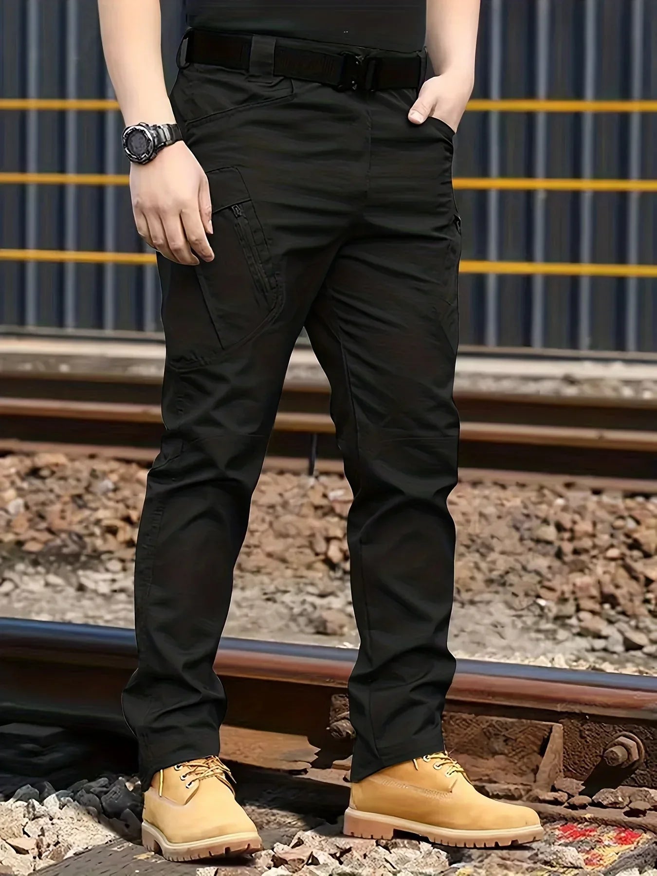 Herren Cargo Hose mit Multitaschen - Tactical Outdoor Arbeitshose - Ganzjahres Polyester - FUXLShop