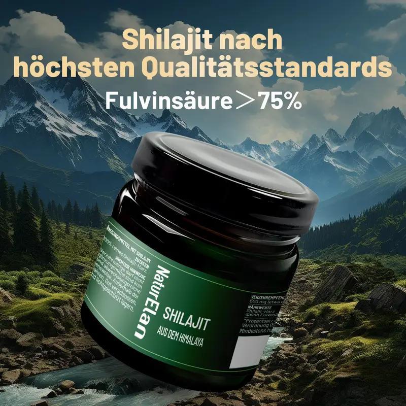 Shilajit Original Himalaya Mumijo – 75 % Fulvinsäure, Hochdosiert – 35 g – Vegan, Ohne Zusatzstoffe, Mit Huminsäure & Mineralien, Hergestellt in DE