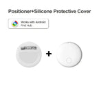 Weißes rundes silikon schutzcover für smart tracker android find hub ortungsgerät im 2er-set