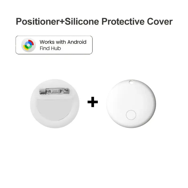 Weißes rundes silikon schutzcover für smart tracker android find hub ortungsgerät im 2er-set