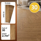 Selbstklebende pvc-bodenfliesen braun holzoptik 15 2x61 5 cm 30 stück schnelle renovierung online bestellen