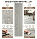 Selbstklebende Bodenplatten Holzoptik – 30 Stk. (2,7 m²), Zuschneidbar, PVC 1 mm – FUXLShop