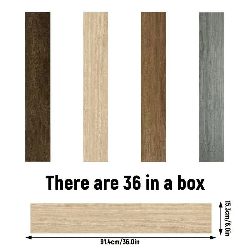 36-tlg selbstklebende vinyl-bodenplatten in holzoptik in vier holzfarbtönen online bestellen als geschenkideen