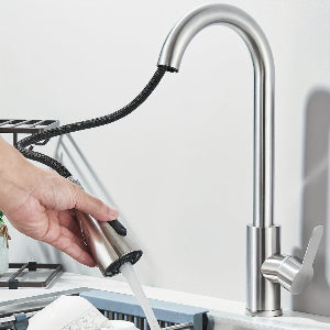 Kitchen Faucet Faucet Kitchen Faucet Single Hand Faucets Kitchen Sink Faucets Kitchen Faucet with Pull-down Nozzle Sink Faucet - FUXLShop