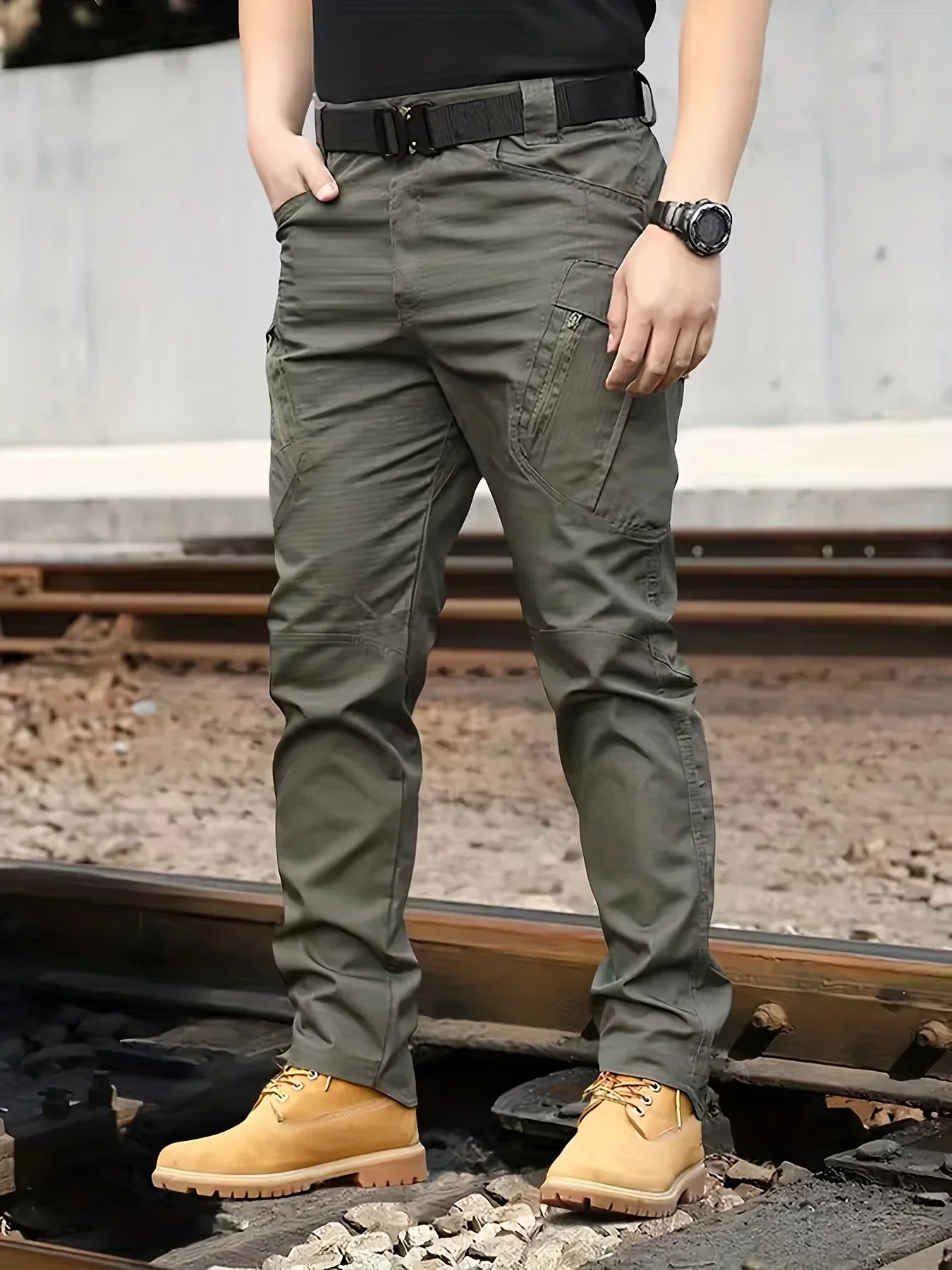 Herren Cargo Hose mit Multitaschen - Tactical Outdoor Arbeitshose - Ganzjahres Polyester - FUXLShop