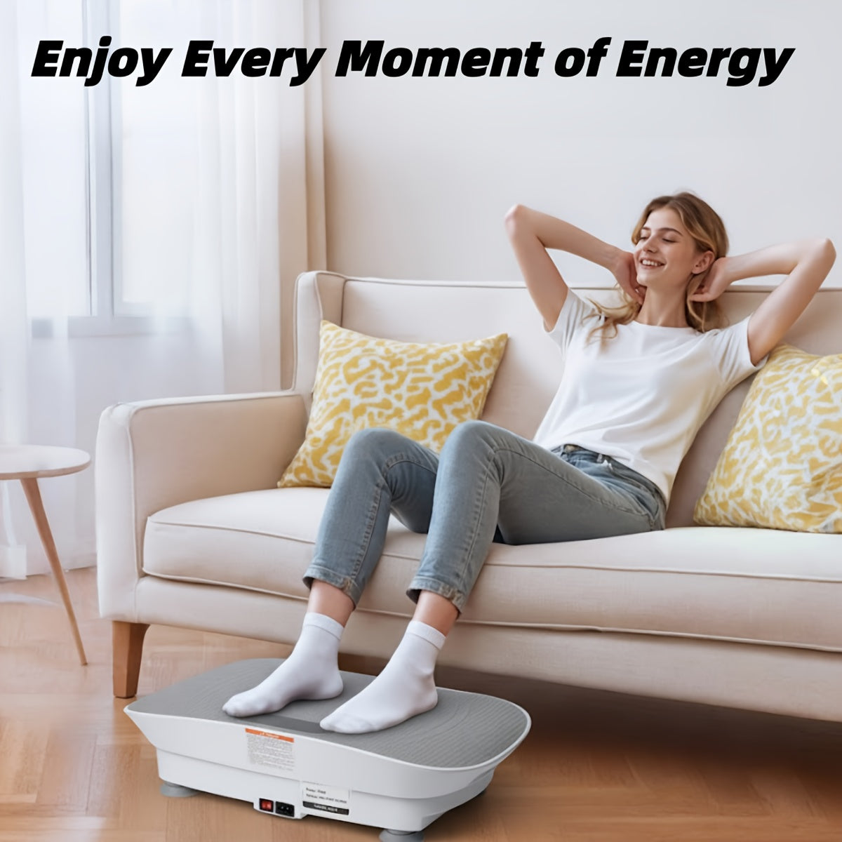 Women's Vibrationsplatte – Leise Ganzkörper-Fitnessmaschine mit Fernbedienung, LED-Display, Silikonpad, kompakt für Zuhause, Training & Muskelstraffung