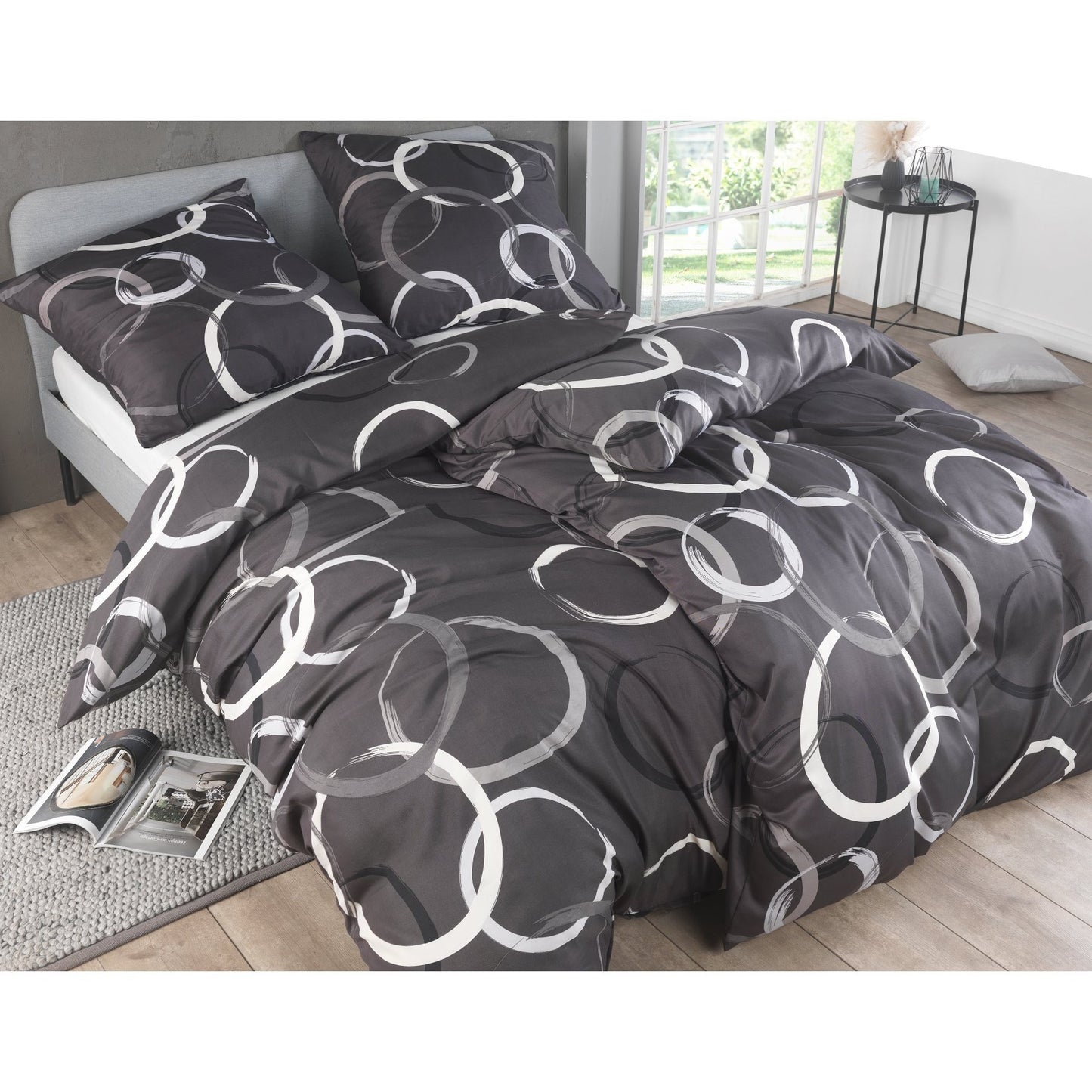 Bettwäsche-Set 135x200 4-teilig – Allergikerfreundlich – Spannbettlaken 135x200 & Kissenbezug 80x80 | Modern & Hochwertig