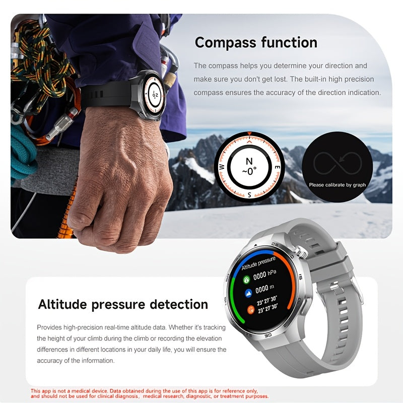 GPS Smartwatch Herren 1.53" HD Display 100+ Sportmodi NFC Bluetooth