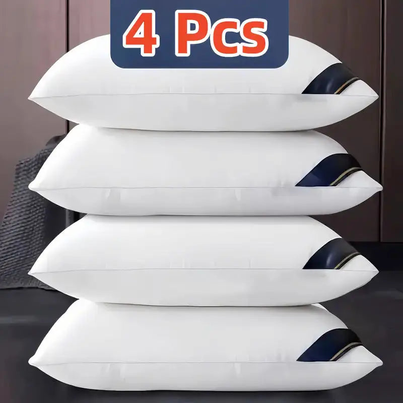 Weiße weiche kissen 65 × 40 cm im 2er- oder 4er-set mit navyblauen und goldenen ecken zum online bestellen als geschenkideen
