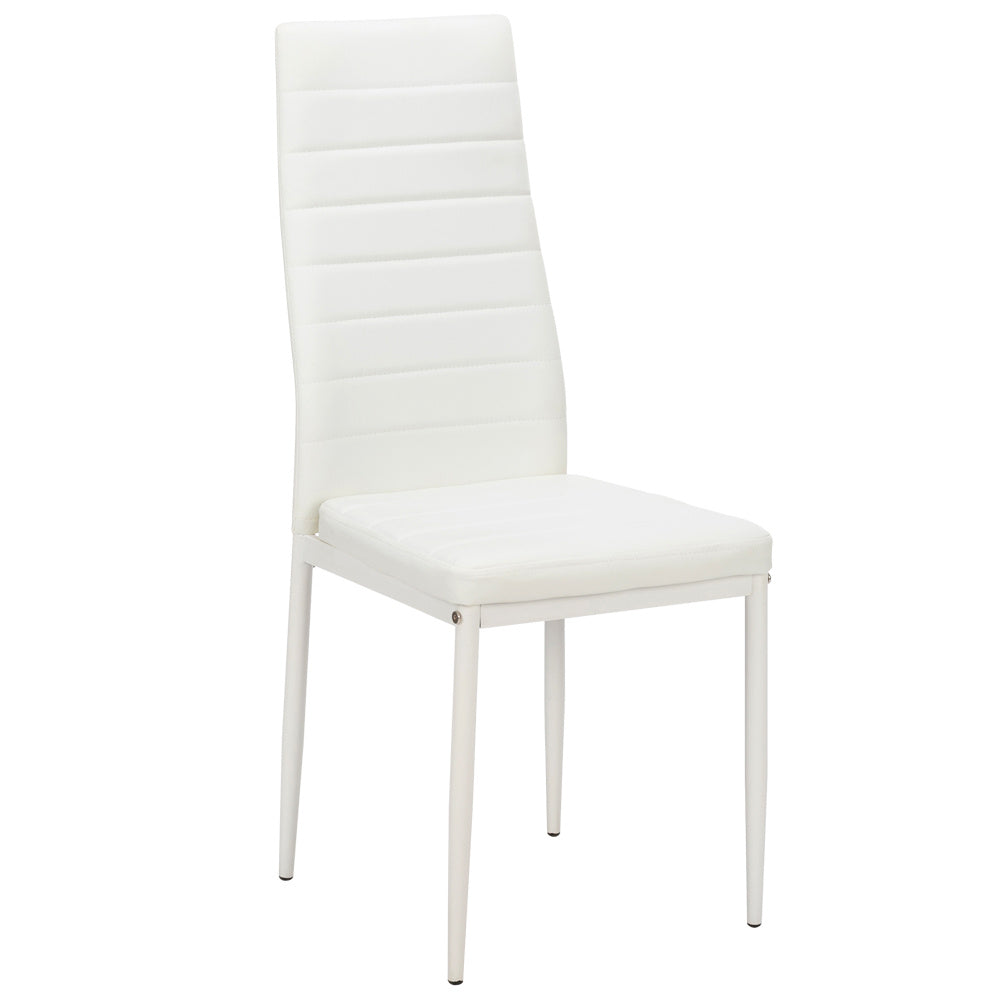 Bonlo Esszimmerstühle 6er-Set – gepolstert mit Metallbeinen, Kunstlederbezug, bis 140 kg belastbar, grau – ideal für Esszimmer, Wohnzimmer & Büro