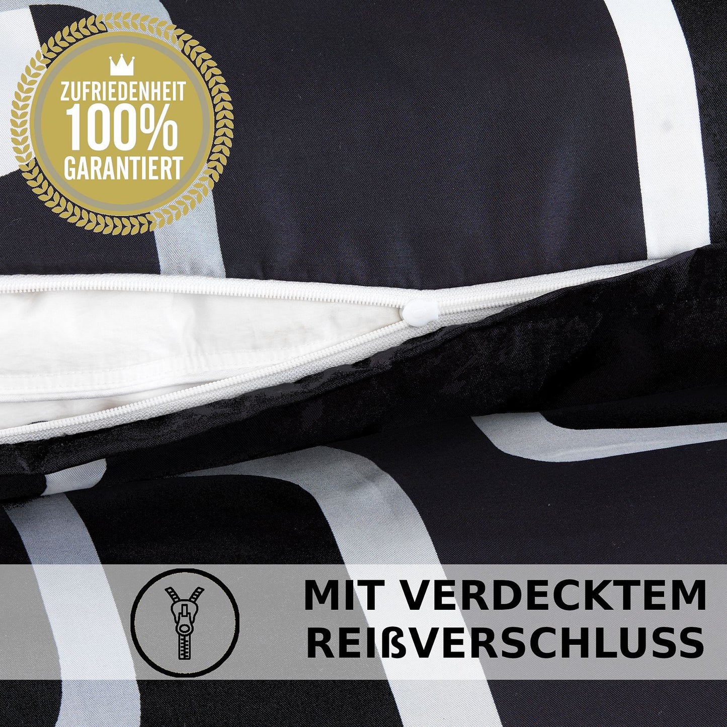 Bettwäsche-Set 135x200 4-teilig – Allergikerfreundlich – Spannbettlaken 135x200 & Kissenbezug 80x80 | Modern & Hochwertig