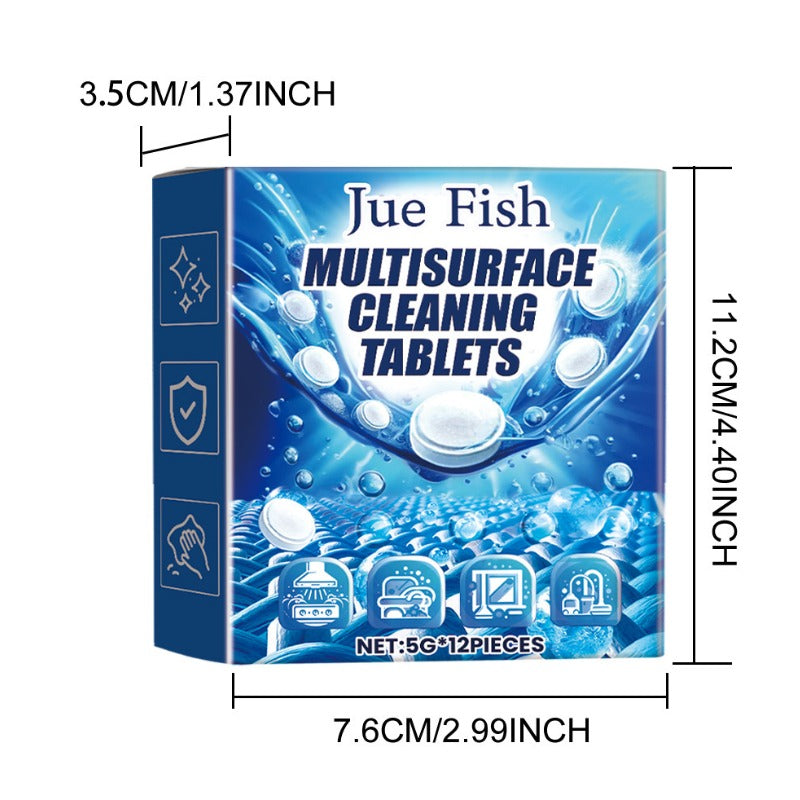 Wäsche Reinigungstabletten – 12 Stück Effervescent Tabs gegen Flecken & Gerüche