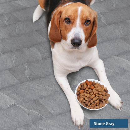 Vinyl Bodenbelag Selbstklebend 50 Stück - Wasserfeste Bodenfliesen Peel & Stick für Küche, Bad & Wohnzimmer