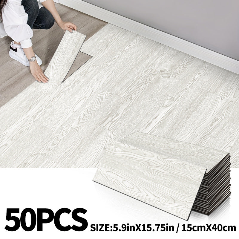 20/50 Stück Selbstklebende Bodenfliesen in Holzoptik – 15×40 cm IXPE, Retro-Design, strapazierfähig & pflegeleicht für Wohnzimmer, Küche, Büro