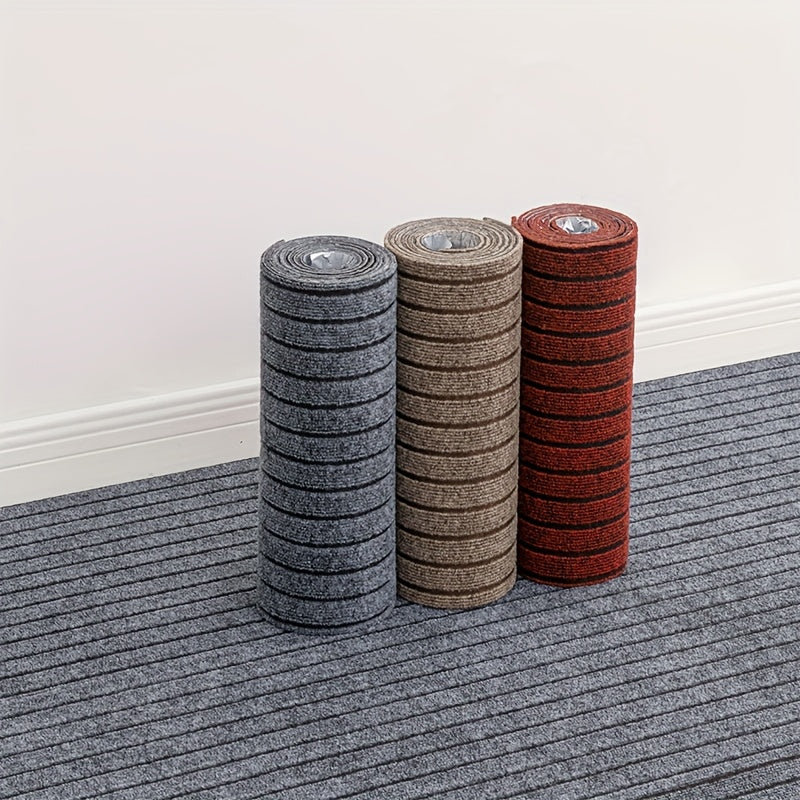 Selbstklebende Teppichrolle mit Streifenmuster – ca. 40 × 300 cm, 5 mm, zuschneidbar