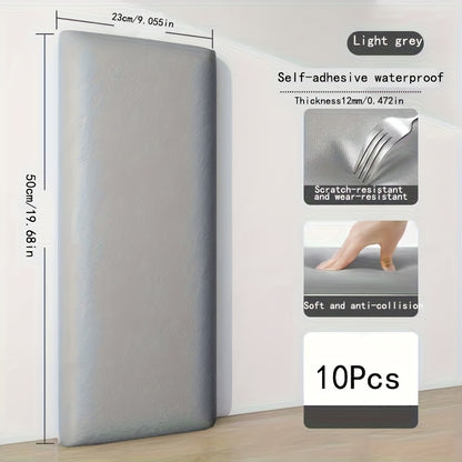3D Soft Padded Kunstleder Wandpaneel 23x50 cm – selbstklebendes Kopfteil- und Tatami-Schutzpanel
