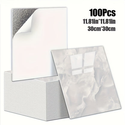 Luxury Marble Wall Panels 47.78×47.78 cm aus 3D-Vinyl, selbstklebend, spritzwassergeschützt und geeignet für Schlafzimmer, Wohnzimmer, Dusche und Bar
