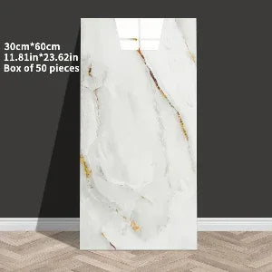3D Wandpaneele Marmor-Optik selbstklebend 60x30 cm – Schaumstoff, für Bad, Küche & Wohnzimmer - FUXLShop