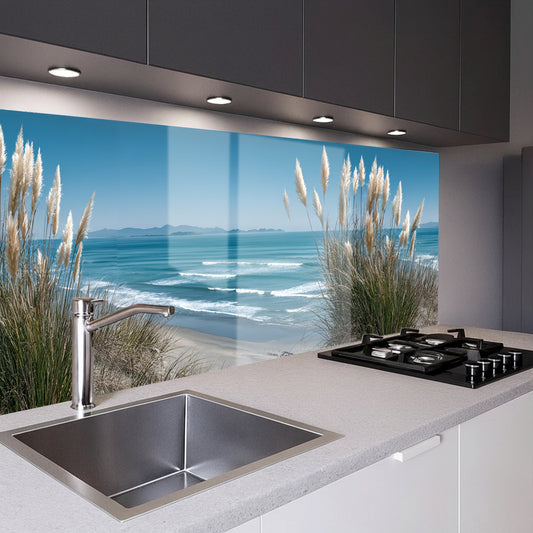 PVC Wandaufkleber Küche Strand & Wellen - Dekorativ für Esszimmer & Wohnzimmer 40x60cm