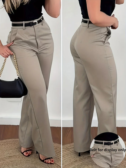 Damen Straight-Leg Hose Elegant – High-Waist Business Casual - FUXLShop