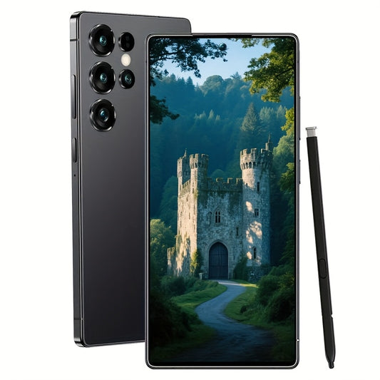 S25 Ultra 2025 Smartphone 6,8" HD Display, Android 14, 12+512GB, Dual-Kamera, 6800mAh Akku, Face Unlock, GPS, Stylus, Kopfhörer, Kabel & Hülle