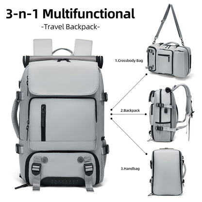 Großer Fashion-Rucksack mit Schuhfach – 40,64 cm Laptopfach, stilvolle Reisetasche, Business & Freizeit, multifunktional für Kleidung, Kosmetik & Camping