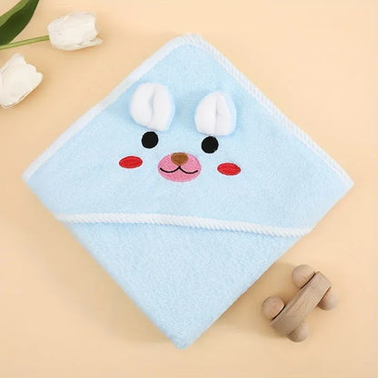 Kapuzenhandtuch mit Tiermotiv – superweich & saugfähig, Coral‑Fleece, 80×80 cm – ideal für Babys & Kinder, Strand, Zuhause & Kinderwagen - FUXLShop