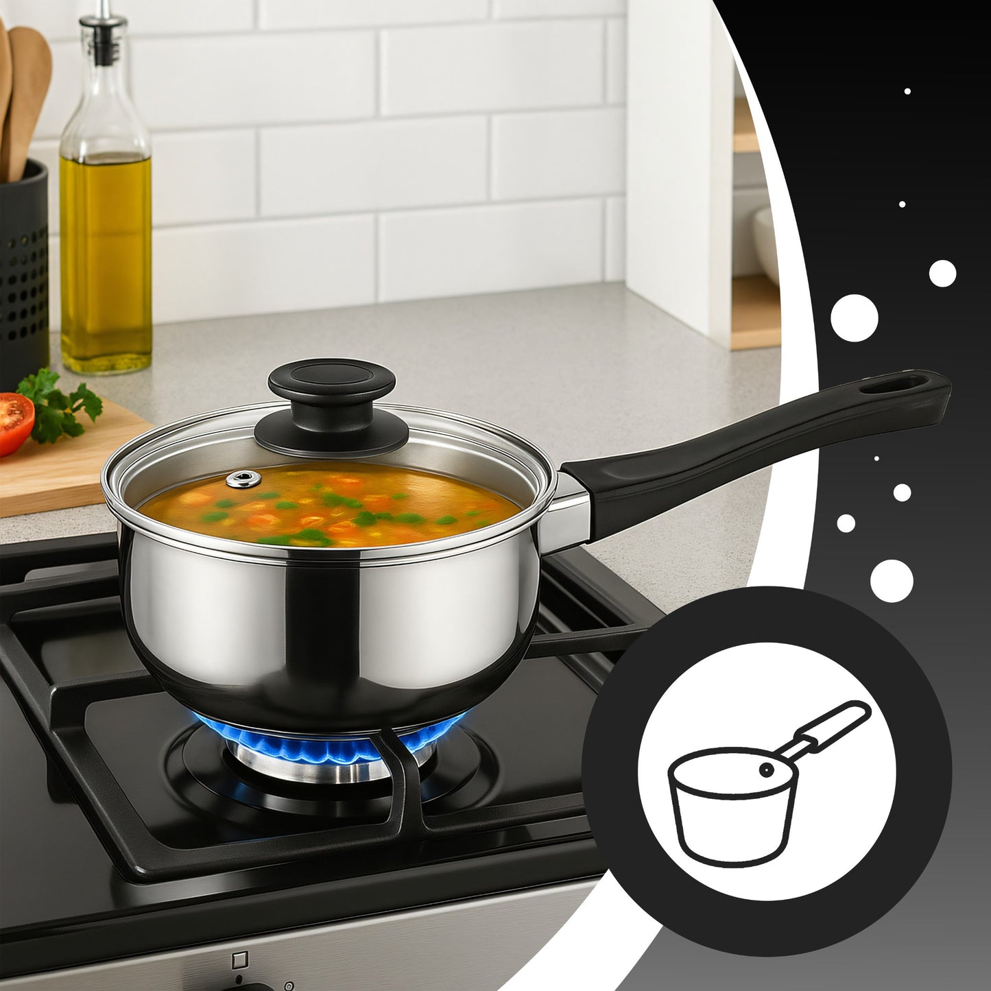 Edelstahl Kochtopf-Set Produktdetails