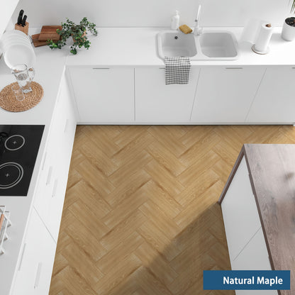 Vinyl Bodenbelag Selbstklebend 50 Stück - Wasserfeste Bodenfliesen Peel & Stick für Küche, Bad & Wohnzimmer