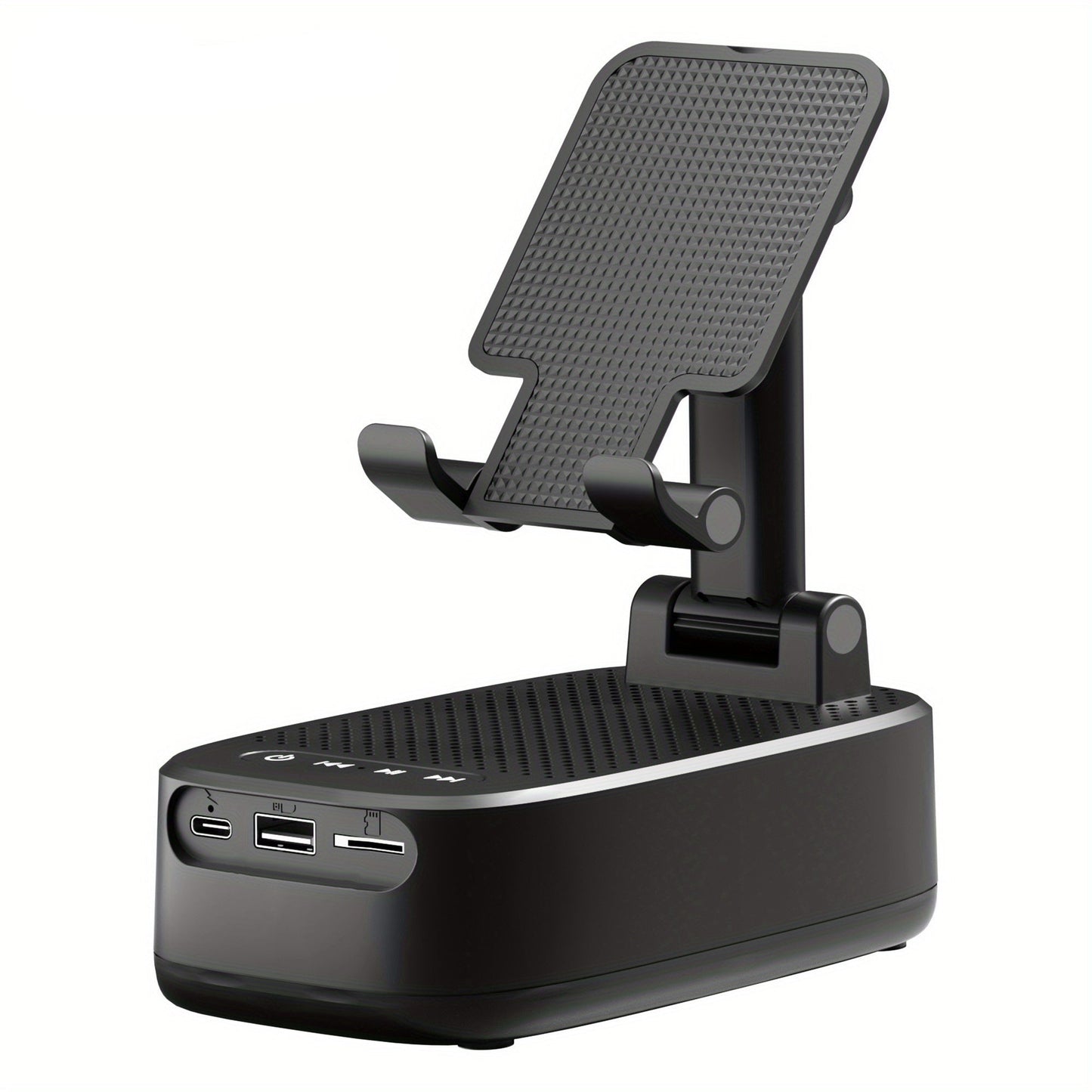 NewRixing 6W Wireless Lautsprecher mit Handyhalter – TWS Dual Pairing, 1800mAh Akku, Hi‑Fi Stereo & Bass, USB‑C, Powerbank, Indoor/Outdoor