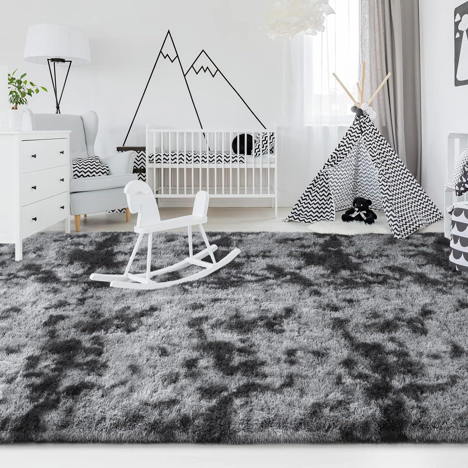 Plüsch Teppich Tie-Dye – Weiche rutschfeste Bettvorleger für Wohnzimmer & Schlafzimmer - FUXLShop