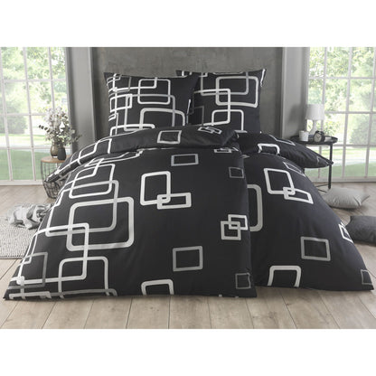 Bettwäsche-Set 135x200 4-teilig – Allergikerfreundlich – Spannbettlaken 135x200 & Kissenbezug 80x80 | Modern & Hochwertig