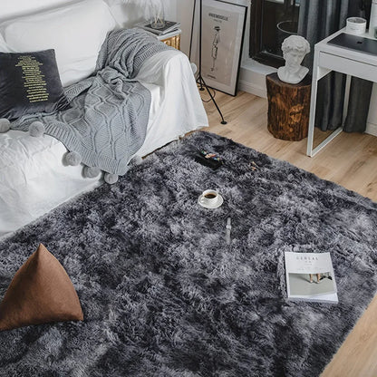 Plüsch Teppich Tie-Dye – Weiche rutschfeste Bettvorleger für Wohnzimmer & Schlafzimmer - FUXLShop