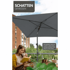 Balkon-Sonnenschirm 200x125 cm UV50+ – Höhenverstellbar, faltbar, mit Schutzhülle