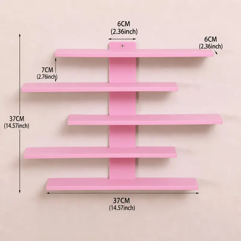 Wandregal mit 5 ebenen in pink und modernem design für kleine deko und geschenkideen online bestellen