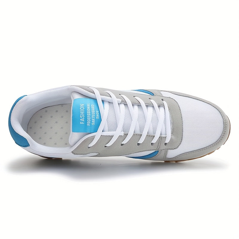 Herren Sneaker – Leicht, strapazierfähig, ganzjährig tragbar – Low-Top mit geometrischem Muster, atmungsaktivem PU/Textil-Obermaterial & Gummisohle für Alltag, Sport & Outdoor