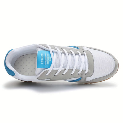 Herren Sneaker – Leicht, strapazierfähig, ganzjährig tragbar – Low-Top mit geometrischem Muster, atmungsaktivem PU/Textil-Obermaterial & Gummisohle für Alltag, Sport & Outdoor - FUXLShop