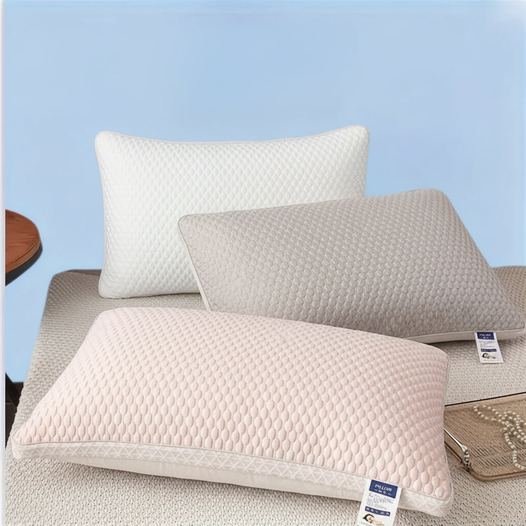 2er-Set atmungsaktive Nackenkissen mit Massageform und Reißverschluss für besseren Schlaf