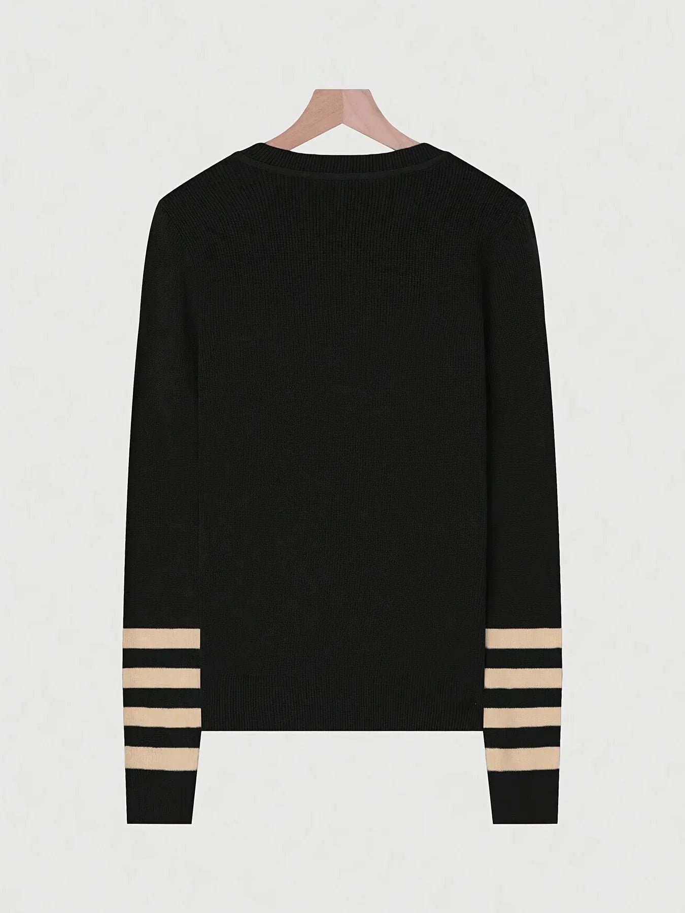 Damen Langarm-Top Color-Block – Weicher Rundhals Pullover mit Streifen, Bequem & Elegant für Frühling, Herbst & Winter - FUXLShop