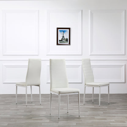 Bonlo Esszimmerstühle 6er-Set – gepolstert mit Metallbeinen, Kunstlederbezug, bis 140 kg belastbar, grau – ideal für Esszimmer, Wohnzimmer & Büro