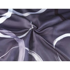 Dunkelgraues satin bettwäsche-set 135x200 4-teilig mit modernem weißem pinselstrichmuster, allergikerfreundlich