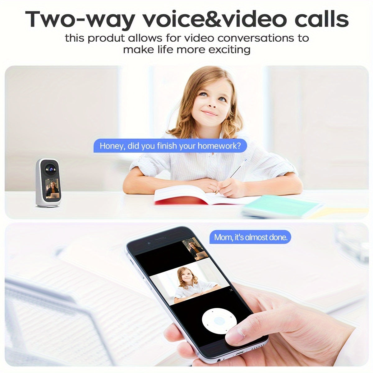 JOOAN Smart Security Camera 5GHz WiFi 1296P HD Night Vision AI Motion Tracking 360° Sichtfeld Zwei-Wege-Talk Sirene Alarm