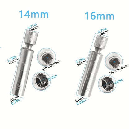 Zündkerzenschlüssel Magnetisch 2er Set - 14/16mm mit Kardangelenk - Heavy Duty - FUXLShop